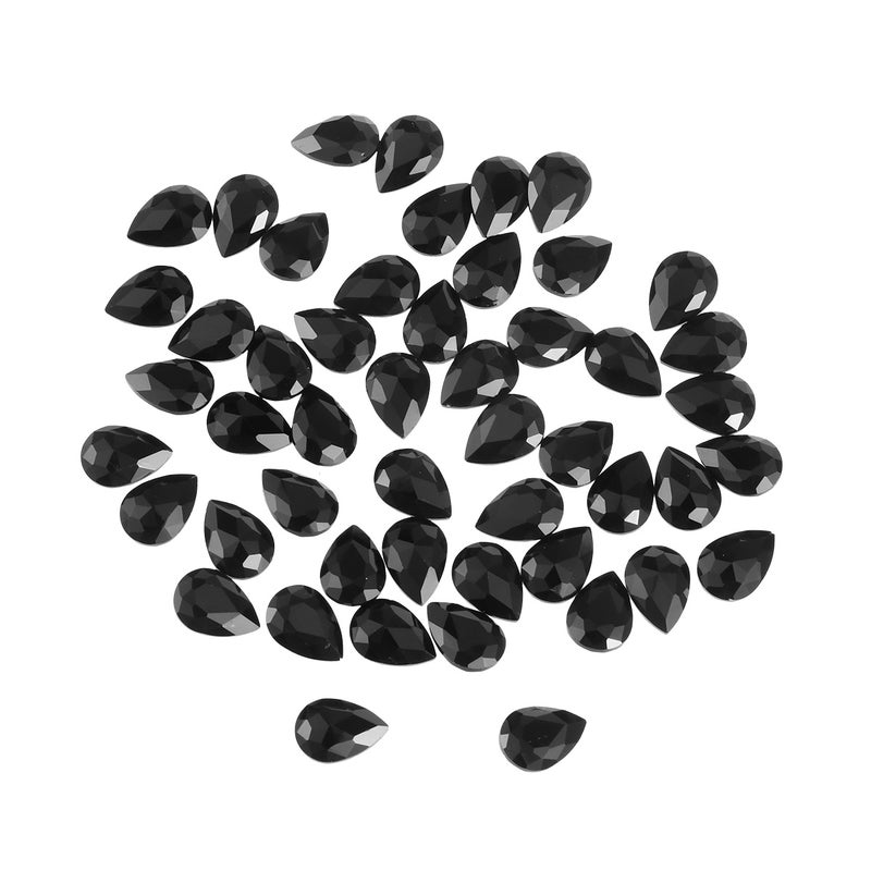100 Pcs Bottom Drop Drill Glass Crystal Drill DIY Teardrop Crystal Resin Rhinestone Pointback Glass Faceted Jewelry Making Craft - Image 2