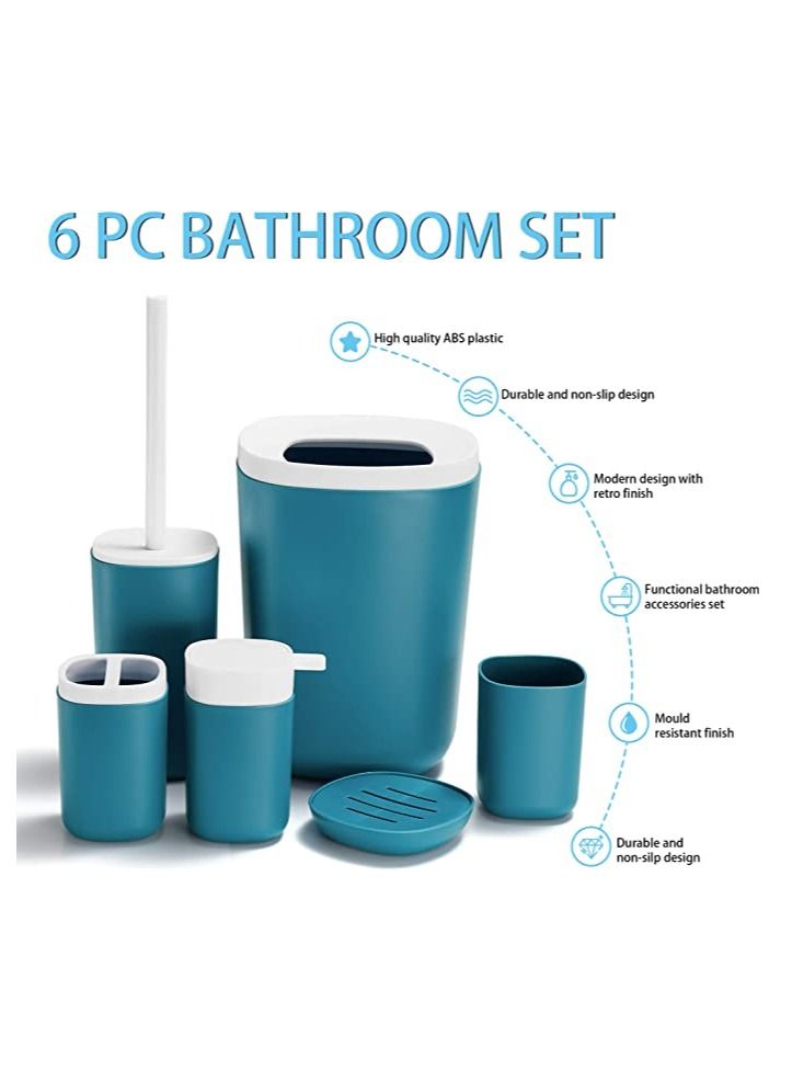 SANITARY Ware's Window 6-Piece Bathroom Accessories Set-Blue/white - Image 5