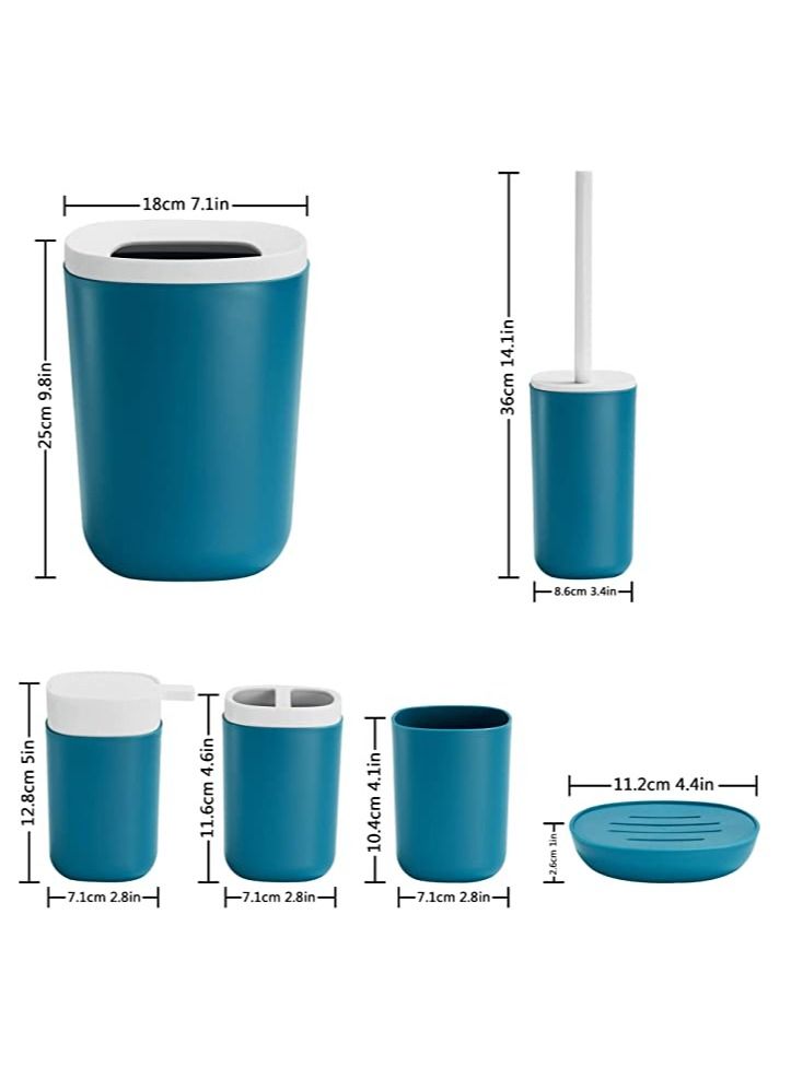 SANITARY Ware's Window 6-Piece Bathroom Accessories Set-Blue/white - Image 3