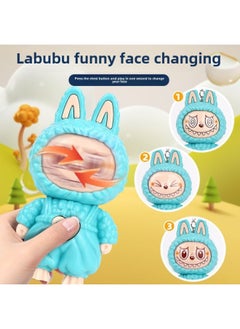 Generic Labubu Face-changing Doll Toy Keychain Pendant Face-changing Toy Creative Face-changing Children's Toy Doll-Color: Lala Cloth Cartoon Doll Keychain  - Image 5