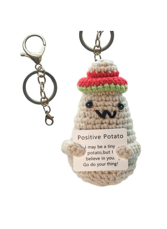 Generic - Elk Wool Hand-crocheted Positive Energy Potato Penguin Doll Funny Cucumber Panda Tomato Pendulum-color:No Peeling Corn - Image 1