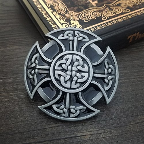 YOQUCOL American Mens Keltic Irish Scottish Celtic Cross Celtic Knot Belt Buckle - Image 2