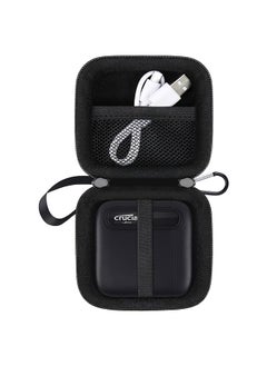 Lacdo Hard Drive Carrying Case For Crucial X6 X9 Pro X10 Pro Portable Ssd 500Gb 1Tb 2Tb 4Tb Usb 3.2 External Solid State Drive Shockproof Water Repellent Storage Travel Bag Black Plus Black  - Image 1