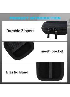 Lacdo Hard Drive Carrying Case For Crucial X6 X9 Pro X10 Pro Portable Ssd 500Gb 1Tb 2Tb 4Tb Usb 3.2 External Solid State Drive Shockproof Water Repellent Storage Travel Bag Black Plus Black  - Image 2