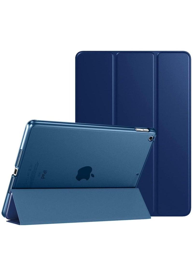 vesus iPad 10.2 Case - Compatible with 9th Generation (2021), 8th Generation (2020), 7th Generation (2019) - Slim Translucent Hard PC Protective Smart Cover with Stand - Navy Blue - Image 1