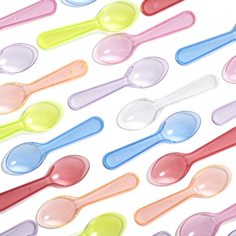 Avant Grub Extra Sturdy BPA Free 100ct Plastic Tasting Spoons Disposable Mini Tasters for Small Sampling or Individual Portions of Ice Cream Sauces and Appetizers Great for Food Trucks Parties and Events - Image 3