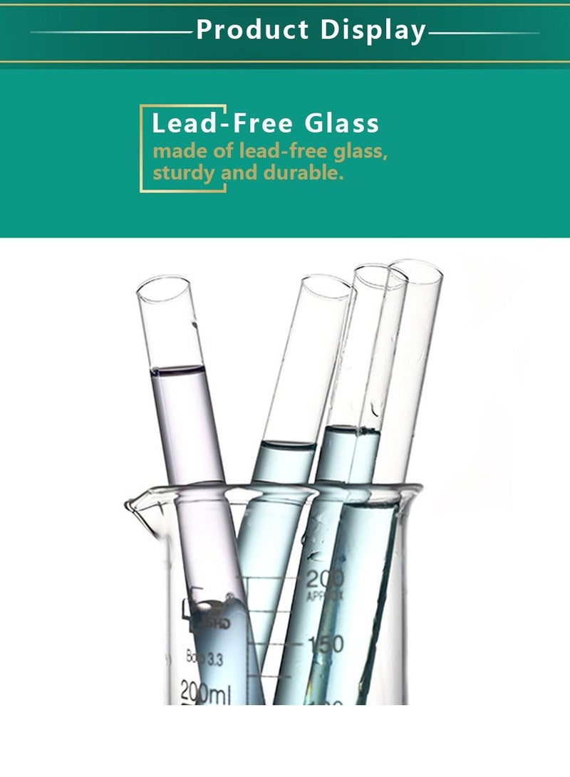 Glass Test Tubes, 5pcs 25x150mm Borosilicate Glass Test Tubes - Superior Heat - 200℃, for Scientific Experiments, Party and Home Decorations, Candy Storage, and Plant Propagation, 60ml - Image 3