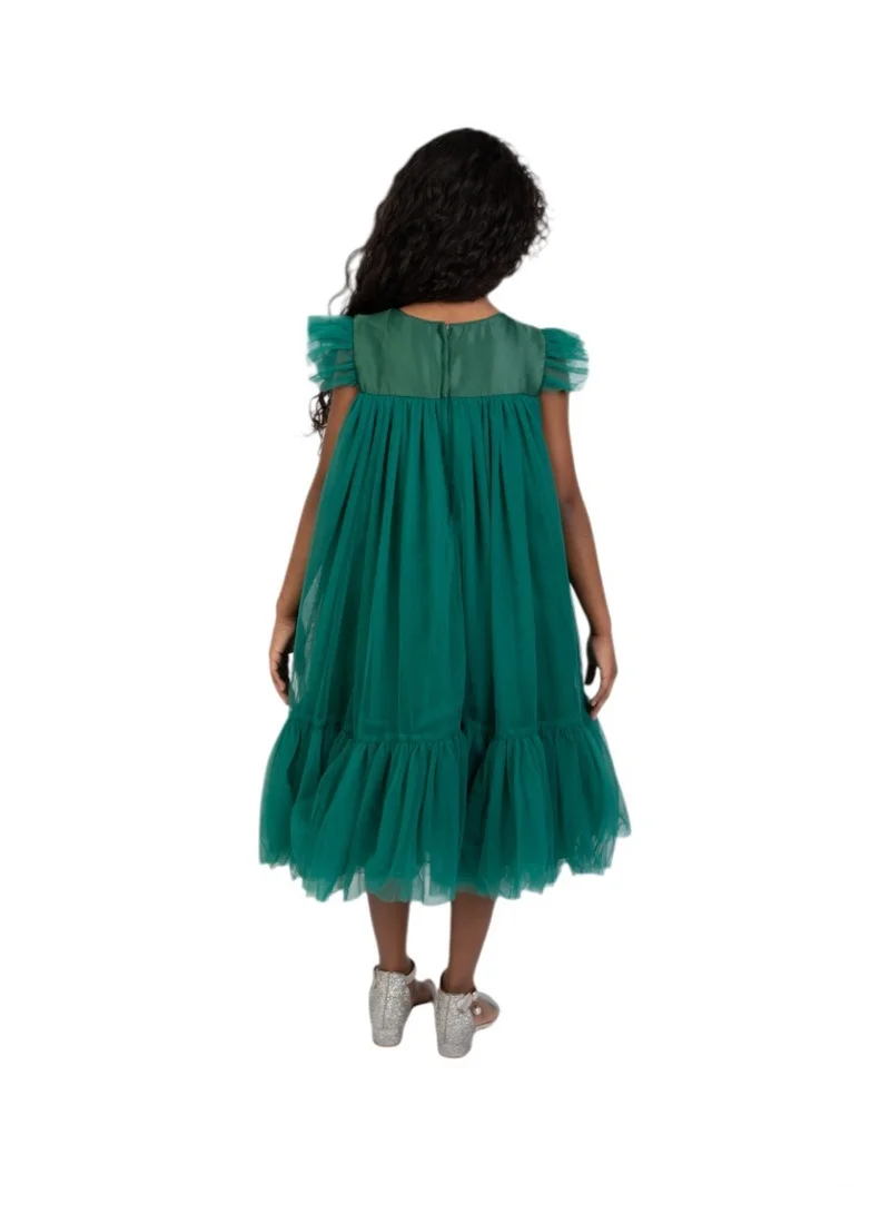 دىدانيالا D'Daniela Sequins Sparkle Party Dress - Dark Green