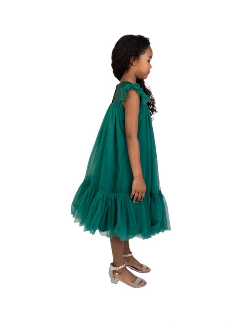 D'Daniela Sequins Sparkle Party Dress - Dark Green - Image 2