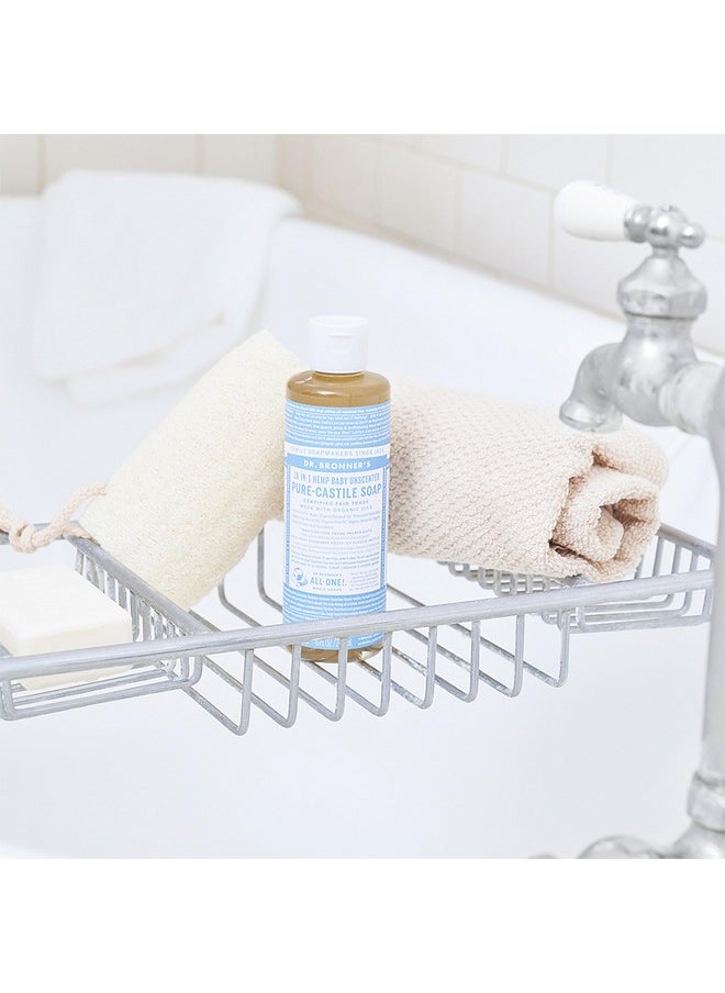 Dr. Bronner's Dr. Bronner's - Pure-Castile Liquid Soap (Baby Unscented, 8 Ounce) - Made with Organic Oils, 18-in-1 Uses: Face, Hair, Laundry, Dishes, For Sensitive Skin, Babies, No Added Fragrance, Vegan, Non-GMO  - Image 3