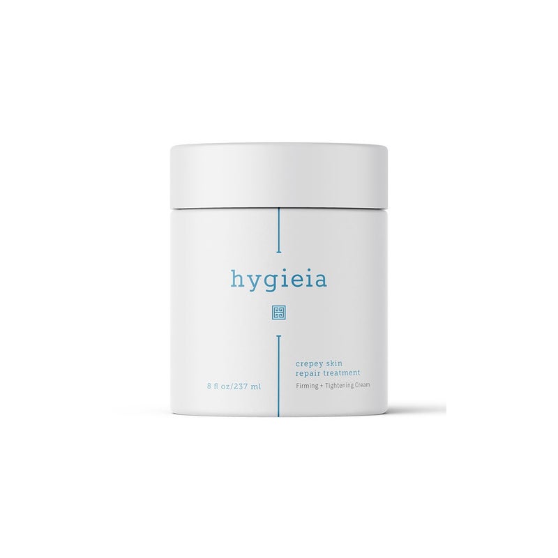 Hygieia + Crepey Skin Full Body Moisturizing & Firming Cream â€“ Tighten & Smooth Crepey Skin - Anti-Aging Moisturizer with Hyaluronic Acid, AHAs & Natural Oils to Rejuvenate, Soften & Hydrate, 8oz - Image 1