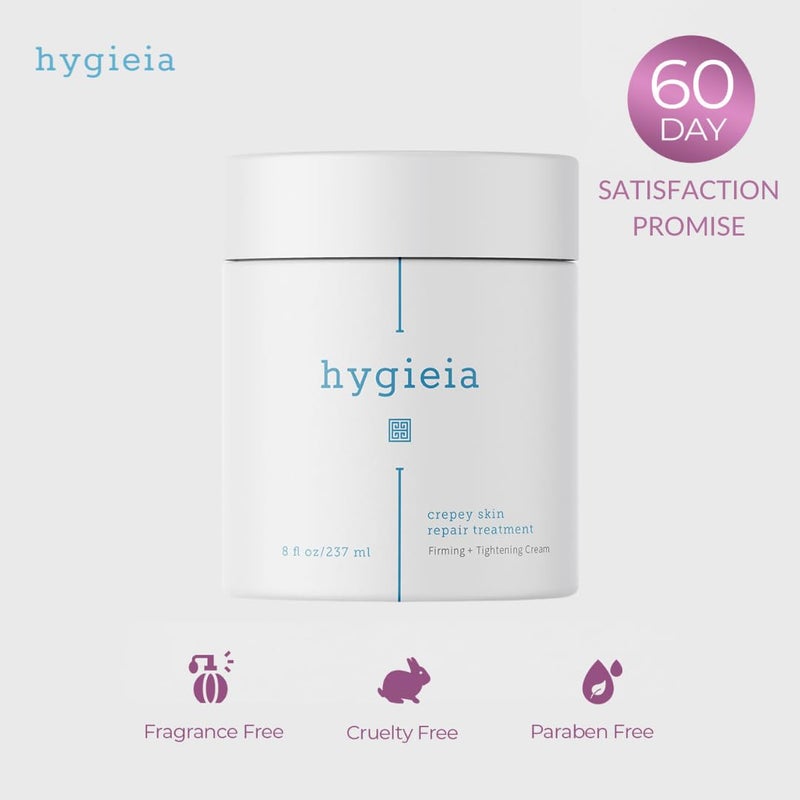Hygieia + Crepey Skin Full Body Moisturizing & Firming Cream â€“ Tighten & Smooth Crepey Skin - Anti-Aging Moisturizer with Hyaluronic Acid, AHAs & Natural Oils to Rejuvenate, Soften & Hydrate, 8oz - Image 5