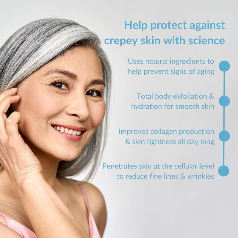 Hygieia + Crepey Skin Full Body Moisturizing & Firming Cream â€“ Tighten & Smooth Crepey Skin - Anti-Aging Moisturizer with Hyaluronic Acid, AHAs & Natural Oils to Rejuvenate, Soften & Hydrate, 8oz - Image 3