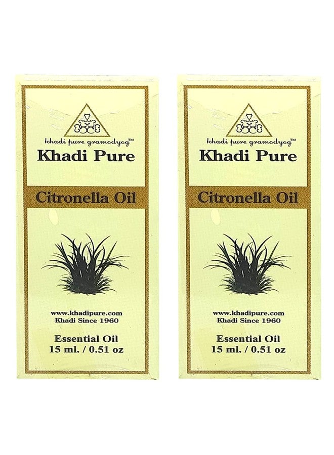 Khadi Pure Herbal Citronella Essential Oil, 15 ml (Pack of 2) - Image 1