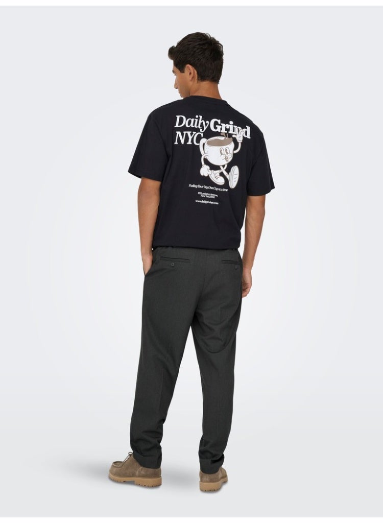 Only & Sons Men's Polyester-Viscose Stretch Trousers - Image 4