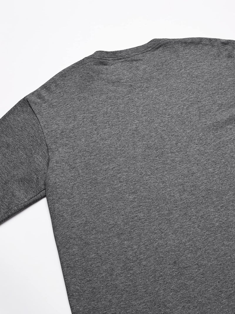 Soffe mens Long-sleeve Cotton T-shirt athletic t shirts, Charcoal Heather, Medium US - Image 3