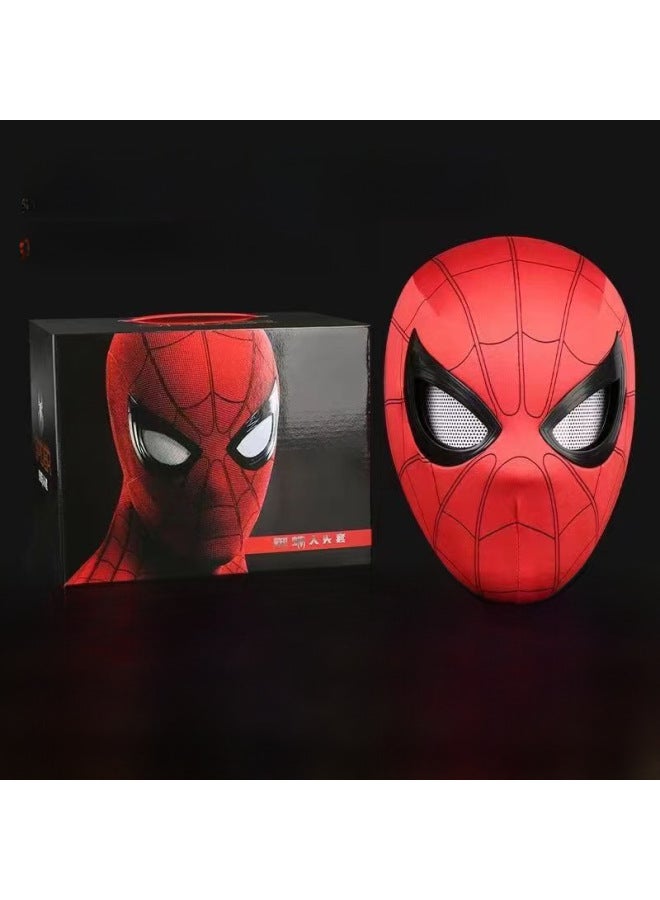 Loquat Spiderman Mask  Glowing Eye Movements Hero's Expedition Cosplay Headwear Mask Plastic Funny Toy For Teens-Color:Red Spider Headgear-Eye Movable Gift Box - Image 5