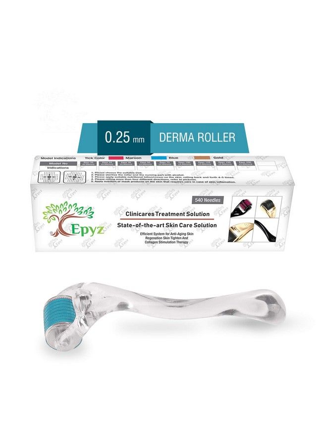 Epyz Transparant Derma Roller With 540 Titanium Alloy Needles (0.25Mm Blue) - Image 2
