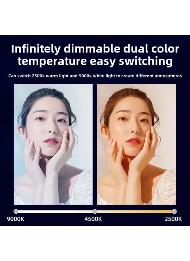 Generic - Adjustable LED Photography Bulb Remote Control Desktop Food Lighting Jewelry Live Broadcast Props Camera Lighting Bulbs-Light Source Color:Desktop Short Disc Holder 65W Single White Light Single Lamp Set - Image 1