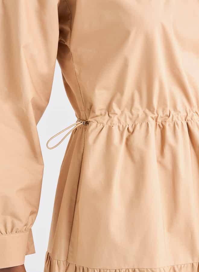 سبلاش فيڤ فستان سادة متعدد الطبقات بأكمام طويلة - Image 4