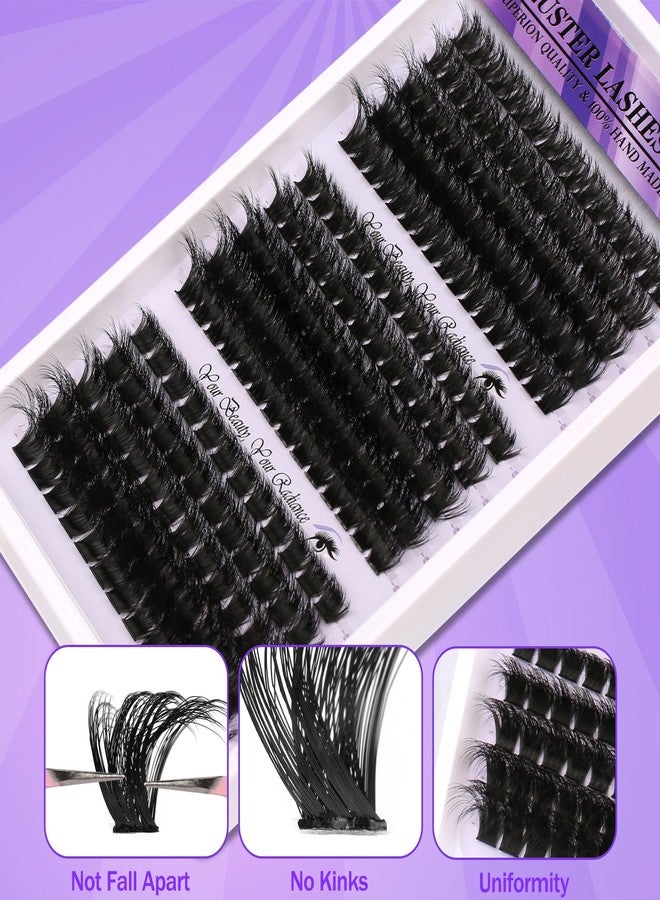 Himirell Lash Clusters 3 Densities (100D/150D/200D) Mixed Length 10-18mm DIY Eyelash Extensions Kit 210 Clusters Handmade Soft Lashes with Glue Sealant Remover & Tweezers Sensitive Eye Friendly for Daily - Image 4