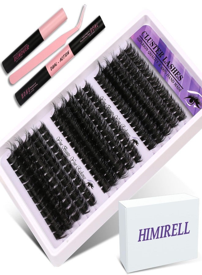 Himirell Lash Clusters 3 Densities (100D/150D/200D) Mixed Length 10-18mm DIY Eyelash Extensions Kit 210 Clusters Handmade Soft Lashes with Glue Sealant Remover & Tweezers Sensitive Eye Friendly for Daily - Image 1