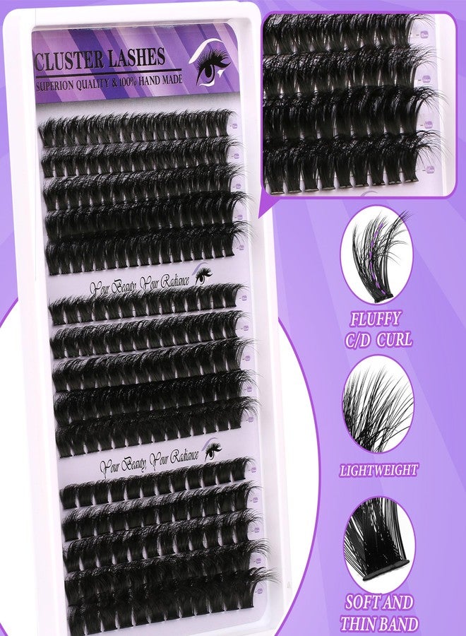 Himirell Lash Clusters 3 Densities (100D/150D/200D) Mixed Length 10-18mm DIY Eyelash Extensions Kit 210 Clusters Handmade Soft Lashes with Glue Sealant Remover & Tweezers Sensitive Eye Friendly for Daily - Image 5