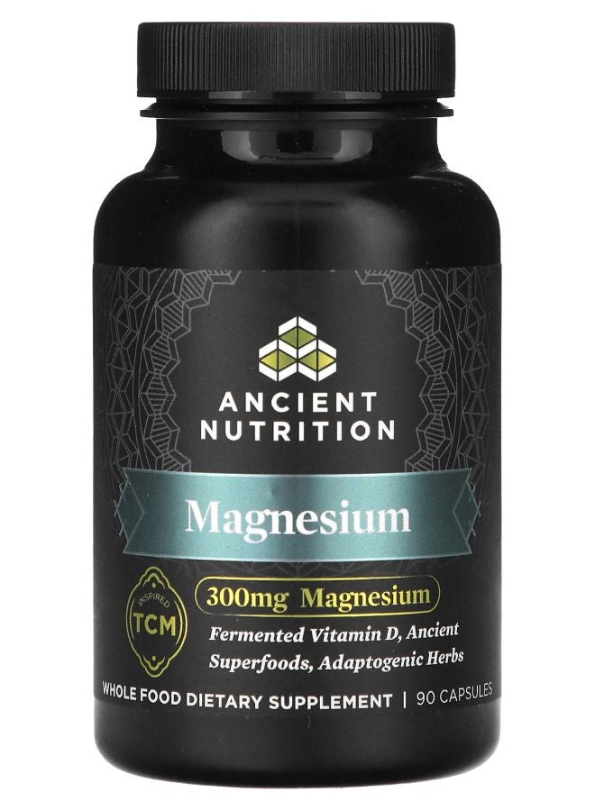 Ancient Nutrition Magnesium 300 mg 90 Capsules (100 mg per Capsule)
