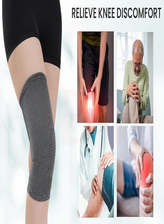 Ezyfit Knee Support, Knee Cap Compression Support Brace for Joint Pain Relief, Provides Perfect Knee Support for Gym, Cycling, Cricket, Running Sports Sleeves - Men and Women (Pack of 1 Pair, Small) - Image 5