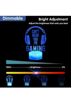 Joshberg I'm Gaming Night Light 3D Illusion Lamp with 7 Color Changing Touch and Remote Gamer Gifts Gaming Room Decor  - Image 4