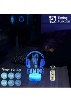 Joshberg I'm Gaming Night Light 3D Illusion Lamp with 7 Color Changing Touch and Remote Gamer Gifts Gaming Room Decor  - Image 3