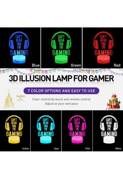 Joshberg I'm Gaming Night Light 3D Illusion Lamp with 7 Color Changing Touch and Remote Gamer Gifts Gaming Room Decor  - Image 2