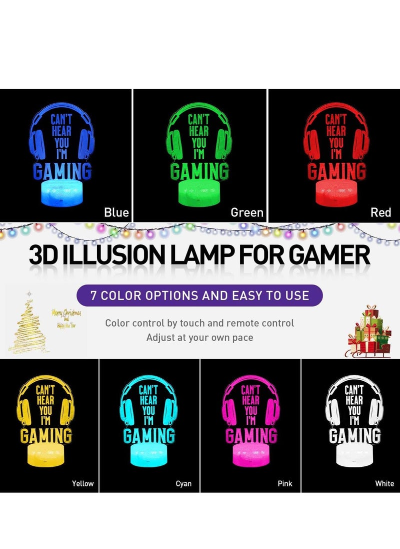 Joshberg I'm Gaming Night Light 3D Illusion Lamp with 7 Color Changing Touch and Remote Gamer Gifts Gaming Room Decor  - Image 2