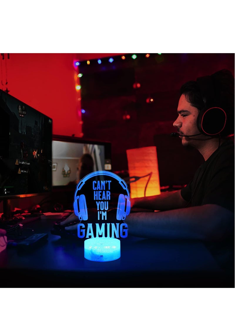 Joshberg I'm Gaming Night Light 3D Illusion Lamp with 7 Color Changing Touch and Remote Gamer Gifts Gaming Room Decor  - Image 5