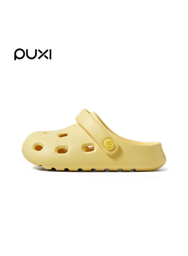 Park Xi Poxi Little Ma Dou Children's Hollow Shoes Anti-collision Anti-slip Soft Bottom Slippers Boys And Girls Baby Cheese Yellow 210 - Image 1