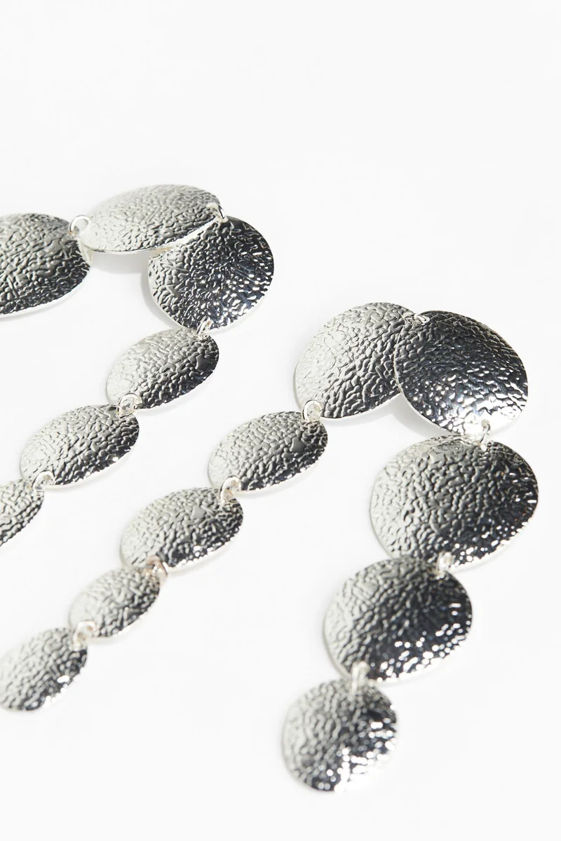 H&M Metal-disc pendant earrings