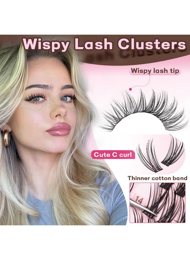 Goddvenus Lash Clusters Kit Wispy Eyelash Clusters Lashes Natural DIY Lash Extension Kit 10-16mm Cluster Eyelash Extensions Kit 300pcs C Curl Individual Lashes Cluster Eyelashes for Eyelash Extension Goddvenus - Image 4