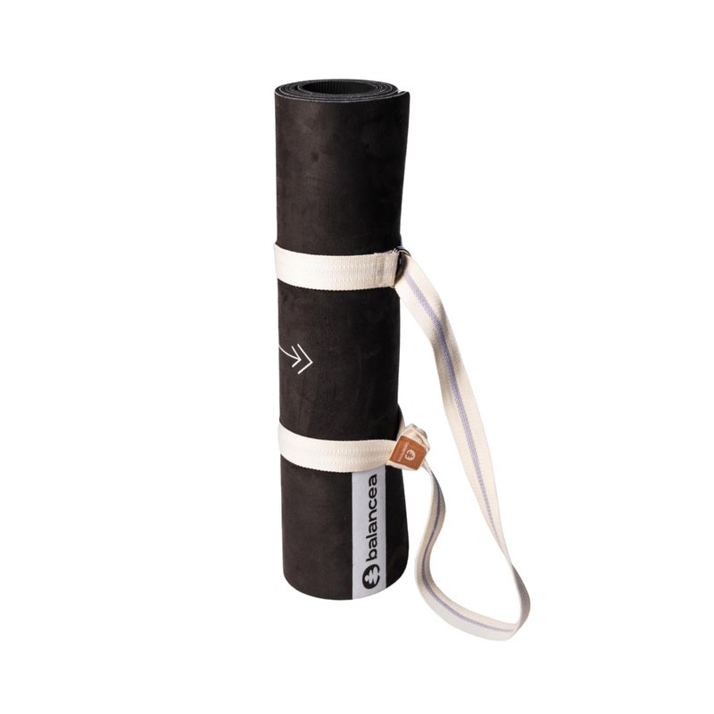 balancea Yoga Mat With Strap 5mm Non Slip Suede & TPE - Moon Black Eco-Friendly Fitness & Exercise Mat for Home Gym, Pilates, Hot Yoga, and Meditation - Lightweight Durable 72 x 24 inch Workout Mat for Women, Men - Image 5