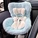SwiftServ Doll Car Seat for 38 inch Figures Fits Character Plushes Blind Box Dolls Vinyl Collectibles Includes Air Vent Clip Desktop Stand Cute Car Ornament for Collectors Blue - Image 3