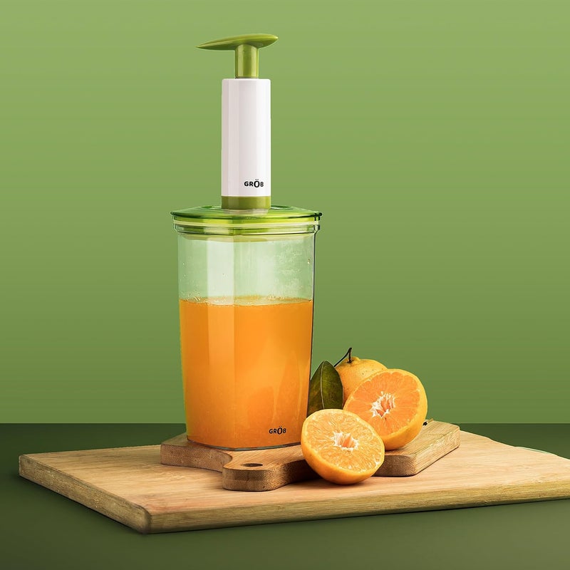 GROB Nutrifresh Storage Juice Jar with Vacuum Pump Vacuuming Storage Jar Pump Food preservation storage jar with Date Reminder on Lid Smart Living Product - Image 3