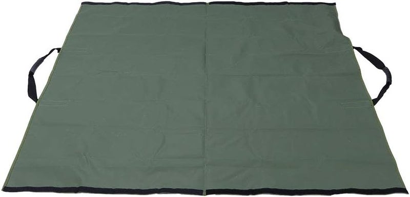 كيس نفايات ساحة كبير قابل للطي من قماش أكسفورد الأخضر لحصيرة تخزين الأوراق - Image 2