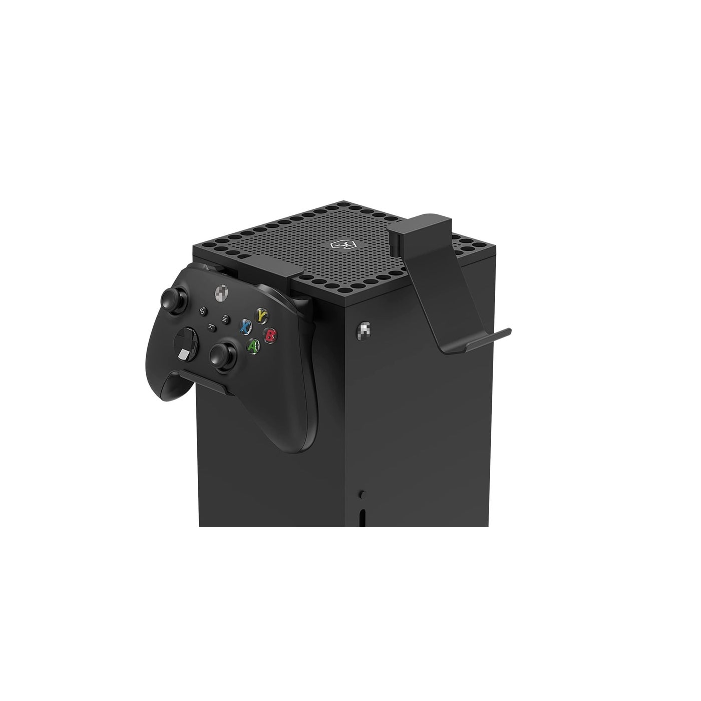 Dust Cover Controller Mount Compatible for Xbox Series X - 2 in 1 Game Accessories with Dust Filter Cover Compatible for XSX Console and 2 Holder Hanger Stand for Series X Controller & Game Headset