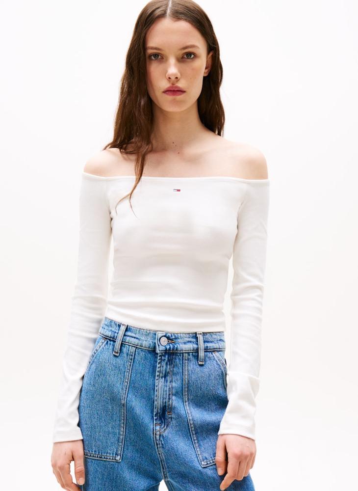 TOMMY JEANS Essential Off Shoulder Top - Image 1