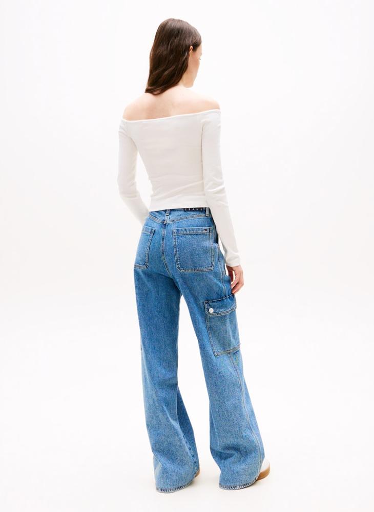 TOMMY JEANS Essential Off Shoulder Top - Image 2