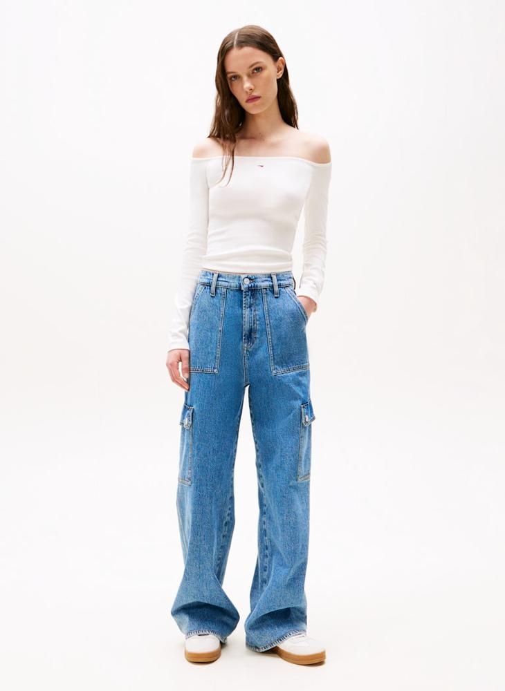 TOMMY JEANS Essential Off Shoulder Top - Image 3