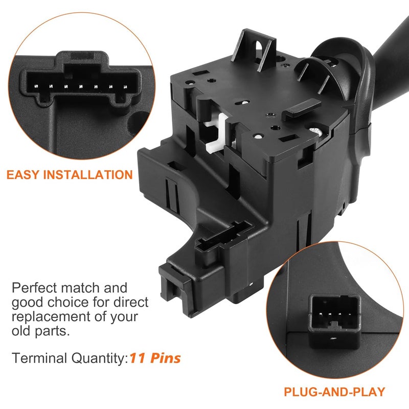 BASIKER Multifunction Turn Signal Switch Control Compatible with 2007-2017 Jeep Wrangler Compass PT Cruiser Grand Cherokee Commander Dodge Journey, Chrysler 200, Replaces# CBS-1703, Without Auto Headlight - Image 5