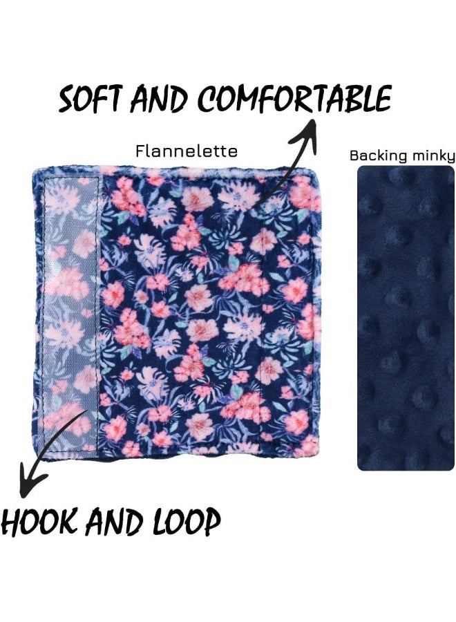 SWESEN Baby Car Seat Belt Covers, Floral Stroller Seat Strap Covers, Car Seat Straps Shoulder Pads for Girls Boys, Minky Seat Belt Protectors for Car Seats/Pushchair, for Kids Newborn Infants Toddlers - Image 2