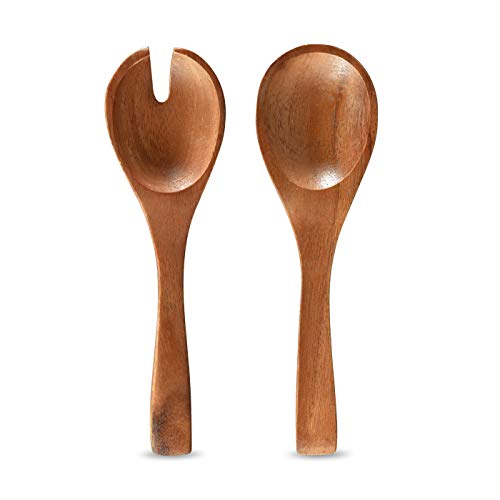 Noritake Kona Wood Salad Servers, 9" - Image 1