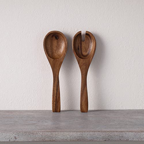 Noritake Kona Wood Salad Servers, 9" - Image 2