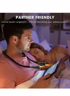 Y&D LED Neck Reading Light, Rechargeable Book Light for in Bed, Stepless Dimming and Bendable Arms  - Image 3